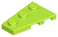 Wedge Plate 3 x 2 Left in Lime