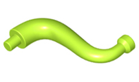 Animal Body Part / Plant, Tail / Trunk / Tentacle / Tongue / Vine / Tree Branch (Short Tip) in Lime