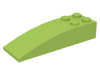 Brick Curved 6 x 2 in Lime