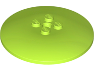 Dish 6 x 6 Inverted (Radar) with Solid Studs in Lime