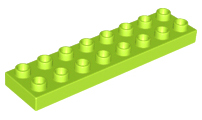 Duplo Plate 2 x 8 in Lime