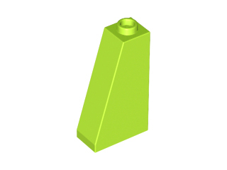 Brick Sloped 75° 2 x 1 x 3 with Hollow Stud in Lime