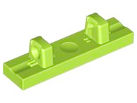 Hinge Tile 1 x 4 Locking Dual 1 Fingers on Top [4 Locking Ridges] in Lime