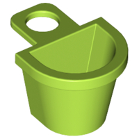 Minifig Neckwear Basket [D Style] in Lime