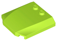 Brick Wedged, Curved Triple 4 x 4 x 2/3 with 2 Studs in Lime
