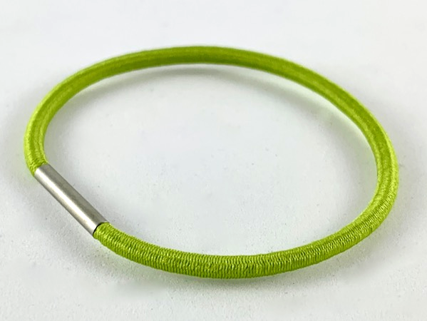 Clikits Cord, Elastic Loop 6 x 6 with 13mm Metal Band (Hair Band / Tie) in Lime