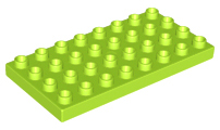 Duplo Plate 4 x 8 in Lime