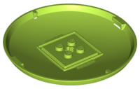 Pod, Bottom Cap 9 x 9 x 1 X-Pod in Lime