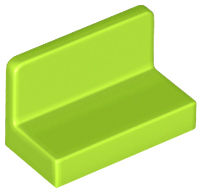 Panel 1 x 2 x 1 [Rounded Corners] in Lime