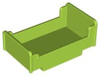 Duplo Bed 3 x 5 x 1 2/3 in Lime