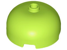 Brick Round 3 x 3 Dome with Center Stud in Lime