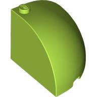 Brick Round Corner 4 x 4 x 3 Quarter Dome Top in Lime