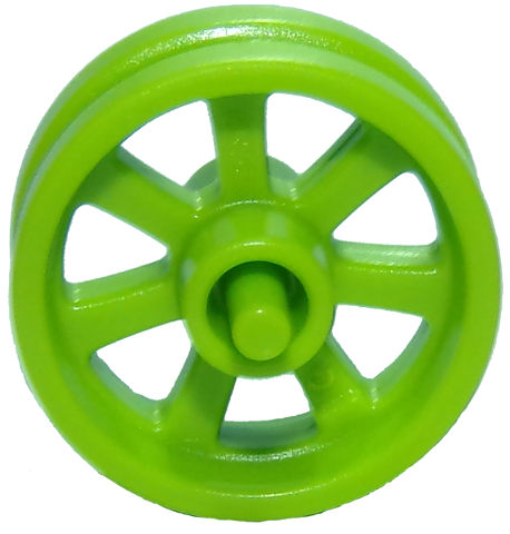 Wheel Centre 15 x 6 City Motorcycle with Stub Axles in Lime