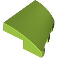 Brick Wedged, Curved 2 x 2 with Stud Notch Left in Lime
