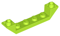 Brick Sloped Inverted 45° 6 x 1 Double with 1 x 4 Recessed in Lime