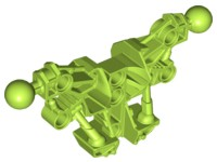 Large Figure Skeletal, Torso with 2 Ball Joints (Piraka) in Lime