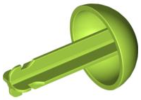 Duplo Cannon Ball 1/2 with Axle Connector in Lime