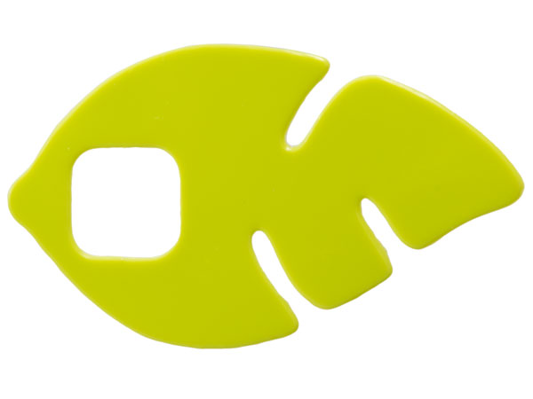 Clikits Icon Accent, Leaf 5 x 3 with Cutouts in Lime