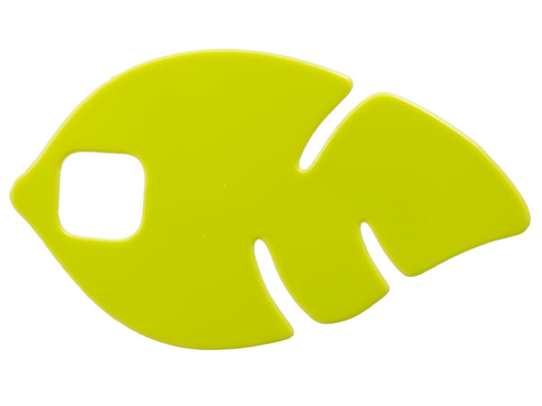 Clikits Icon Accent, Leaf 6 x 4 with Cutouts in Lime