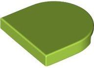 Tile Round 2 x 2 Half Circle in Lime