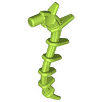 Plant / Creature Body Part, Vine / Tail / Tentacle / Bionicle Spine, Spiky in Lime