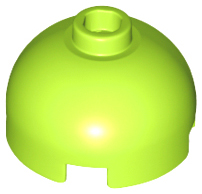 Brick Round 2 x 2 Dome Top, Vented Stud in Lime