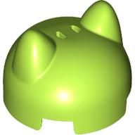 Brick Round 2 x 2 Dome Top with 2 Ears in Lime