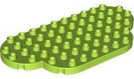 Duplo Plate 12 x 6 Rounded (Cloud) in Lime