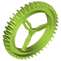 Wheel Hard Plastic Spoked Giant Thin 160 x 28 in Lime