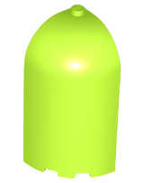 Panel 3 x 3 x 6 Corner Convex with Curved Top in Lime