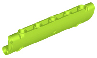 Technic Panel Curved 11 x 3 with 2 Pin Holes through Panel Surface in Lime