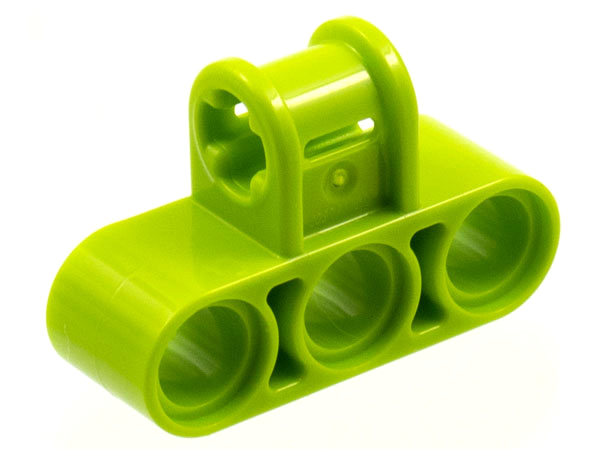 Technic Axle and Pin Connector Perpendicular Triple in Lime