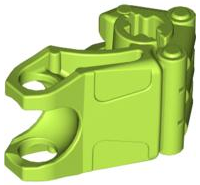 Large Figure Hand, Fist with Axle Hole, 3 Fingers in Lime