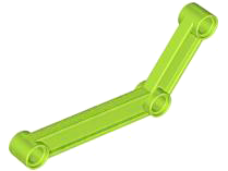 Technic Link 1 x 9 Bent (6 - 4) in Lime