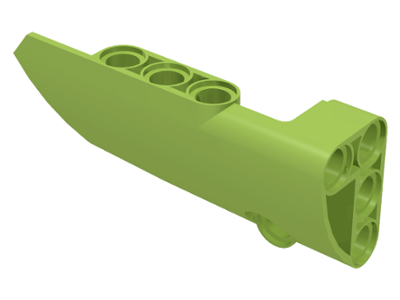 Technic Panel Fairing # 3 Small Smooth Long, Side A in Lime