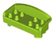 Duplo Couch / Sofa with Rounded Back and Eight Studs in Lime
