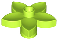 Duplo Plant, Flower with 1 Top Stud in Lime