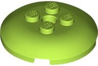 Dish 4 x 4 with 4 Studs in Lime