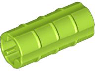 Technic Axle Connector Ridged [with x Hole x Orientation] in Lime