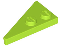 Wedge Plate 2 x 4 27° Right in Lime