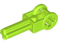 Technic Axle 1.5 with Perpendicular Axle Connector (Technic Pole Reverser Handle) in Lime