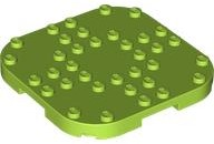 Plate Round Corners 8 x 8 x 2/3 Circle with Reduced Knobs in Lime