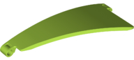 Technic Panel Curved 5 x 13 x 2 Tapered, Left #50 in Lime