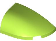 Brick Round, Curved Double 3 x 2 Beveled with Stud Notch Right in Lime