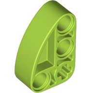 Technic Beam 2 x 3 L-Shape with Quarter Ellipse Thick in Lime