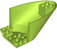 Aircraft Fuselage Curved Aft Section 6 x 10 Bottom, Pinholes in Lime