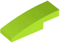 Brick Curved 3 x 1 x 2/3 in Lime