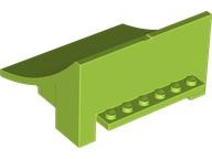 Brick Curved 8 x 8 x 4, Ramp in Lime