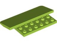 Brick Sloped 8 x 5 x 2/3 with 2 x 6 Studs in Lime