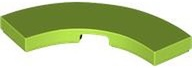 Tile 3 x 3 Curved, Macaroni in Lime